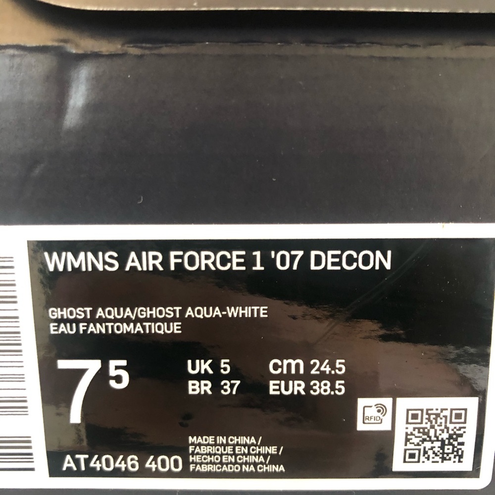 ✔️ NIB✔️ NIKE Air Force 1 Deconstructed Ghost Aqua - Picture 9 of 11